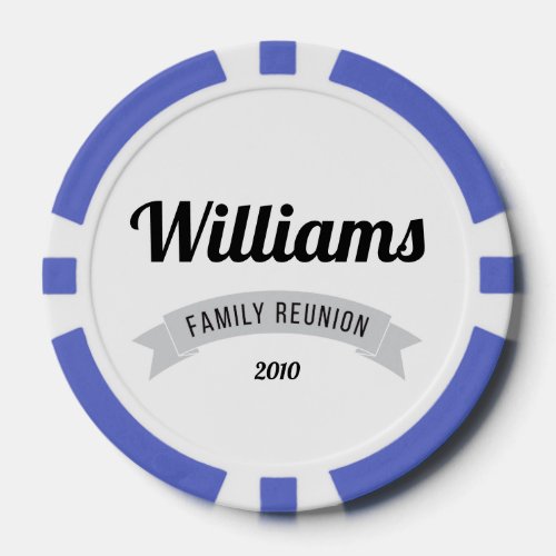 Family reunion gathering love custom personalize poker chips
