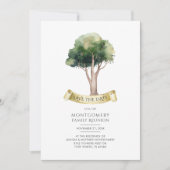 Family Reunion Genealogy Tree Annual Meeting Save The Date (Front)