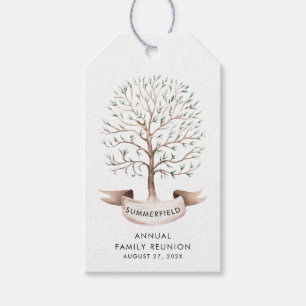 Family Reunion Genealogy Tree Cousins Custom Gift Tags