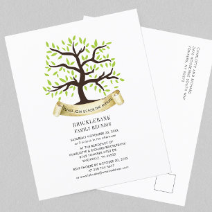 Family Reunion Genealogy Tree Invitation Postcard