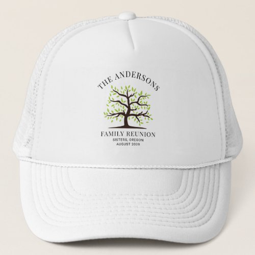 Family Reunion Genealogy Tree Matching Custom Dad Trucker Hat