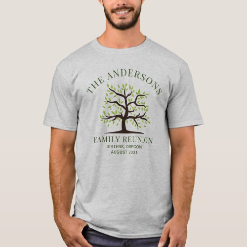 Family Reunion Genealogy Tree Matching Custom T_Shirt