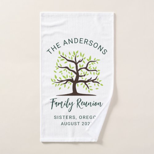 Family Reunion Genealogy Tree Script Custom Hand Towel