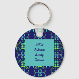 Family Reunion Geometric Tie-dye Yearly Gathering Keychain