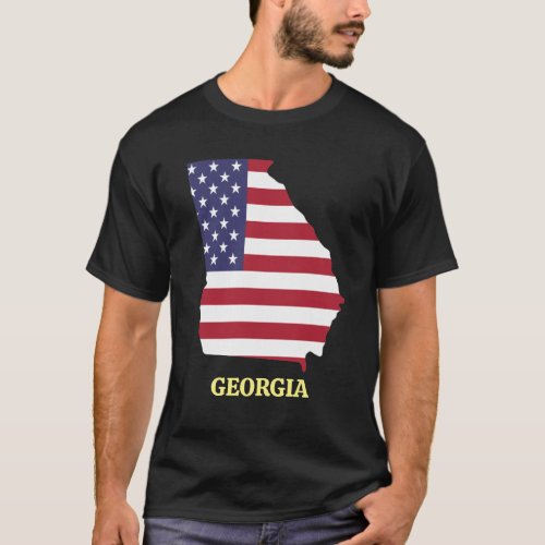 FAMILY REUNION GEORGIA  Red White Blue USA Flag T_Shirt