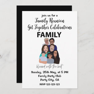 Family Reunion Get Together Party Family Reunion Invitation