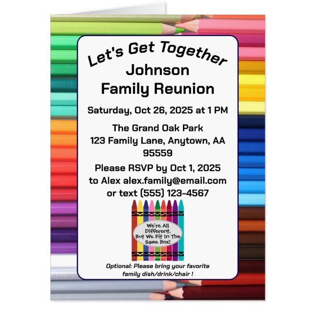 Family Reunion Giant Card (Front)