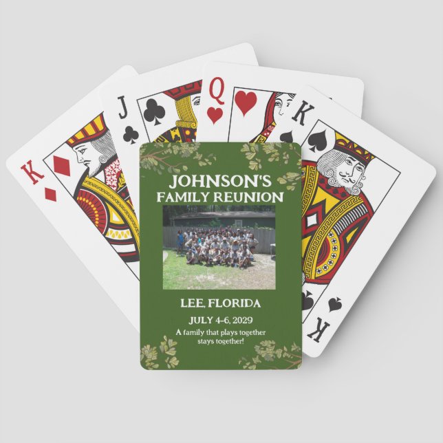 Family Reunion Gift Playing Cards (Back)