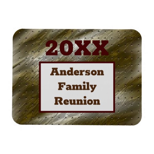 Family Reunion Gold Silver Abstract Keepsake Magnet