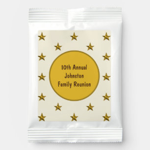Family Reunion Gold Star Annual Big Event Favor Hot Chocolate Drink Mix