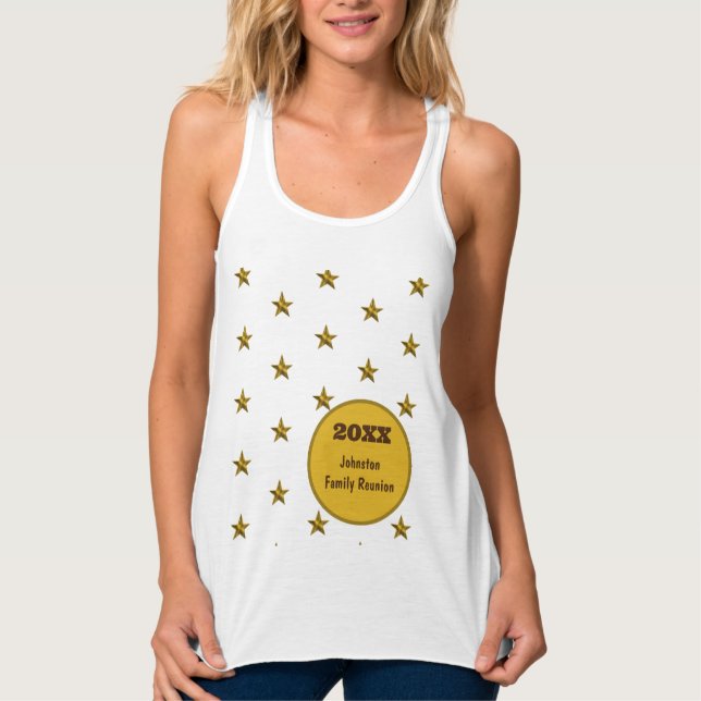 Family Reunion Gold Star Annual Picnic Event Tank Top (Front)