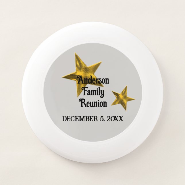 Family Reunion Gold Star Event Summer Picnic Wham-O Frisbee (Front)