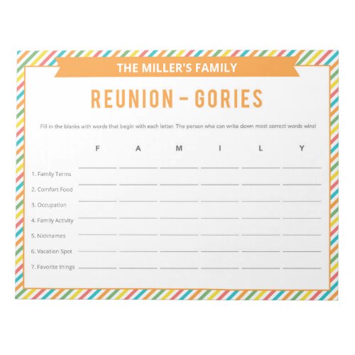 Family Reunion_Gorries Word Game Notepad