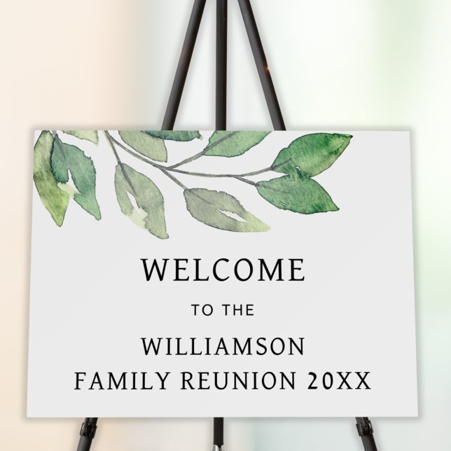 Family Reunion Green Personalized Welcome Sign (Creator Uploaded)