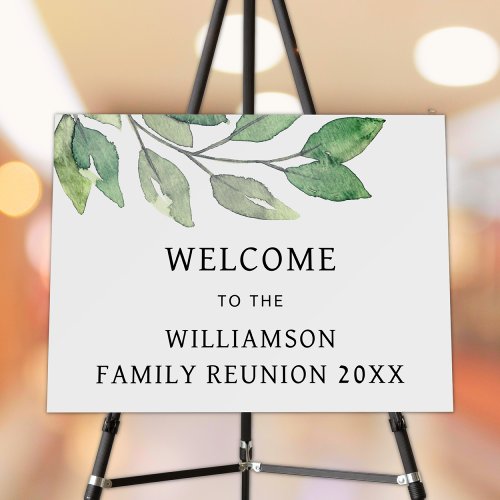 Family Reunion Green Personalized Welcome Sign
