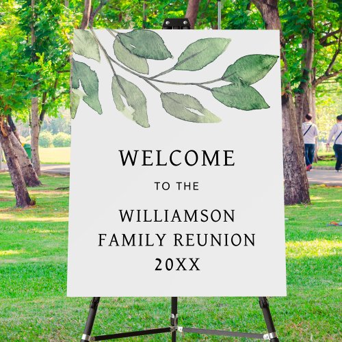 Family Reunion Green Tree Personalized Welcome Sig Foam Board