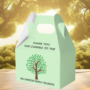 Family Reunion Green Tree Picnic Party Favor Boxes
