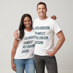 Family Reunion Green Typography T-Shirt