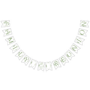 Family reunion greenery customizable bunting flags