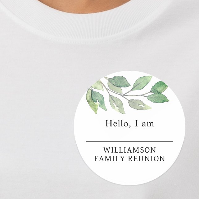 Family Reunion Greenery Name Tag (Creator Uploaded)
