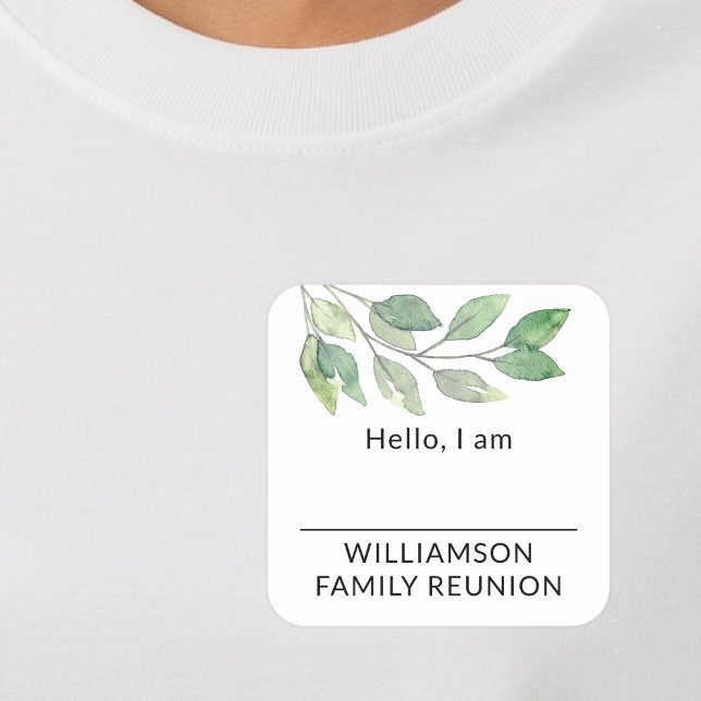 Family Reunion Greenery Name Tag (Creator Uploaded)