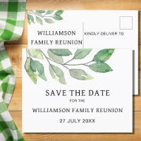 Family Reunion Greenery Save The Date