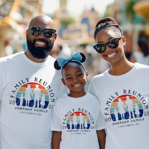 Family Reunion Holding Hands Retro Sun White T-Shirt