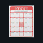 Family Reunion Ice Breaker Bingo Game Notepad<br><div class="desc">A super fun ice breaker bingo and classic true or false game.
Perfect for family reunion. 
Texts are editable.</div>