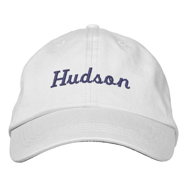 Family Reunion in White & Blue:  Embroidered Baseball Cap (Front)