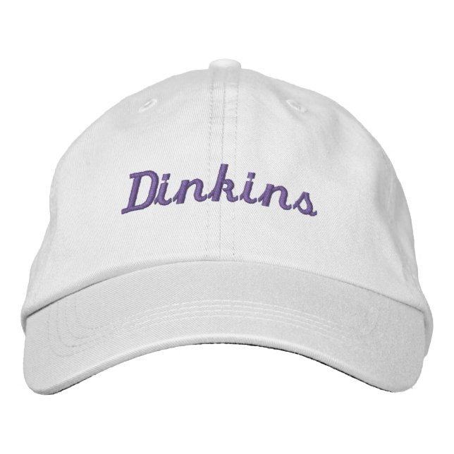 Family Reunion in White & Purple:  Embroidered Baseball Cap (Front)
