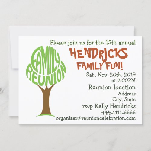 Family reunion invitation