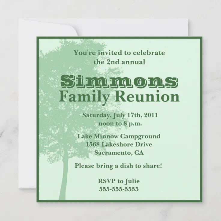 Family reunion invitation | Zazzle