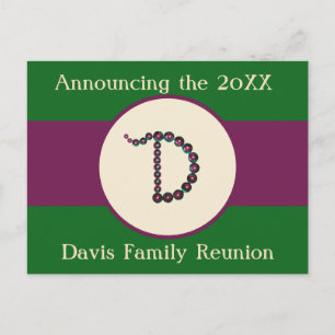 Family Reunion Invitation Announcement Letter D Postcard
