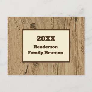 Family Reunion Invitation Announcement Rustic Postcard