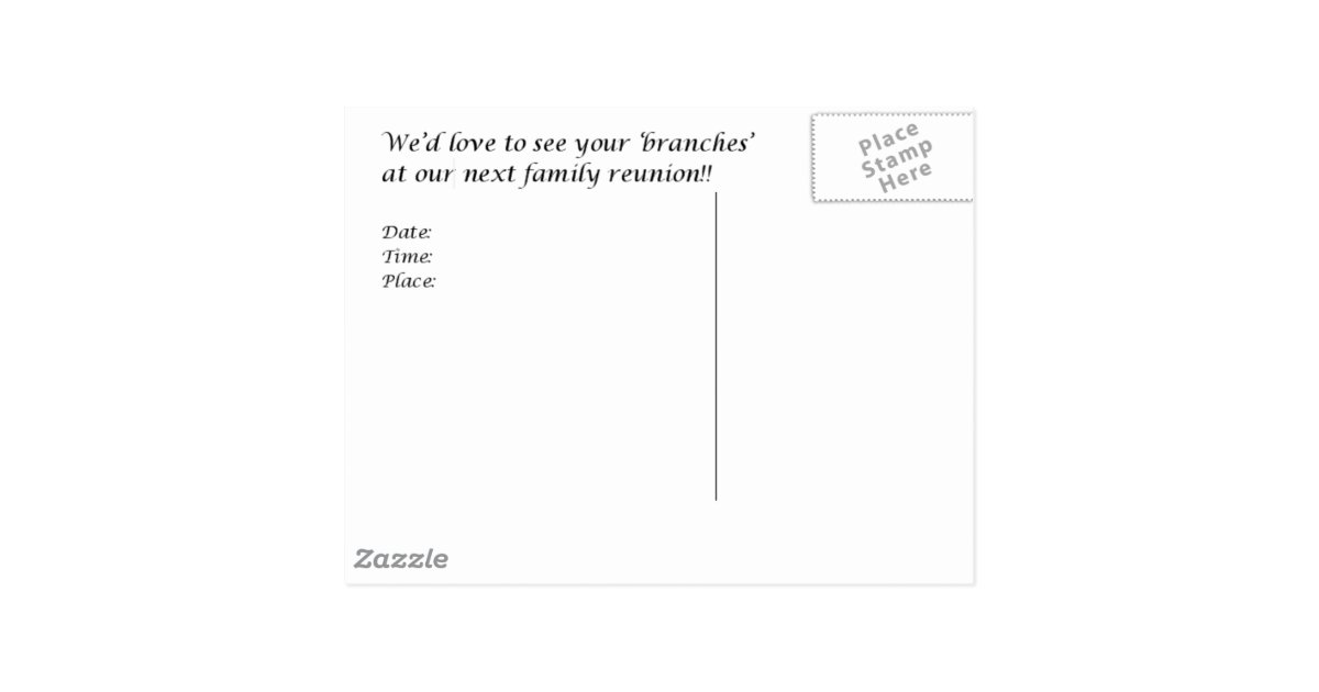 Family Reunion Invitation Postcard | Zazzle