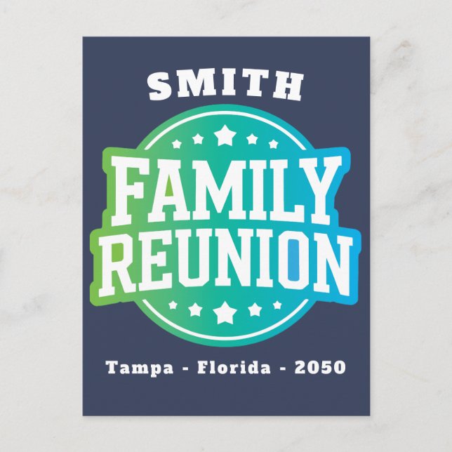 Family Reunion Invitation Postcard (Front)