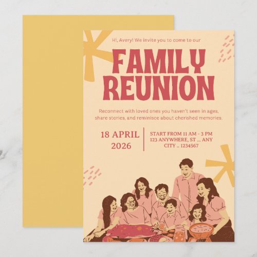 Family Reunion Invitation Template | Editable Gath