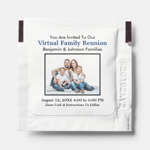 Family Reunion Invitation Virtual Photo Hand Sanitizer Packet