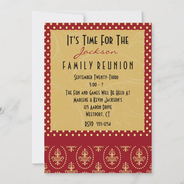 Family Reunion Invitations (Front)
