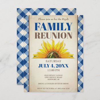 Family Reunion Invite  Sunflower  Family Picnic Invitation by VGInvites at Zazzle