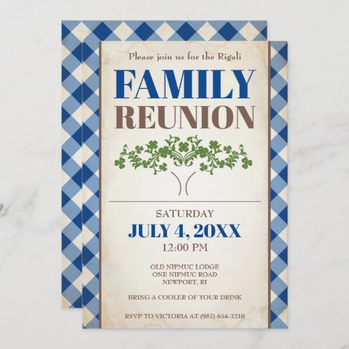Family Reunion Invite Tree Family Picnic Invitation