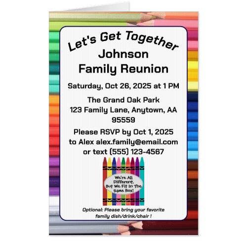 Family Reunion Jumbo Card