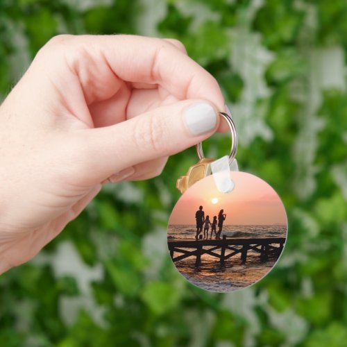 Family Reunion Keepsake 2-Sided Minimalist Round Keychain