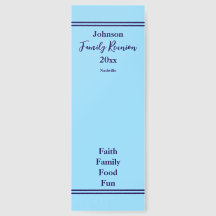 Family Reunion Keepsake Light Blue Name Year