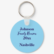 Family Reunion Keepsake Light Blue Name Year