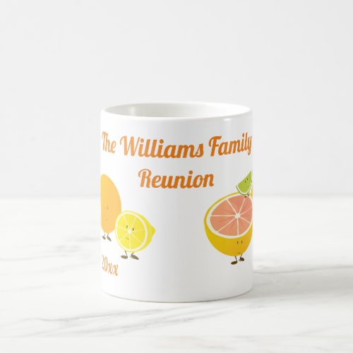 Family Reunion Keepsake Name Fun Cartoon Fruit Coffee Mug