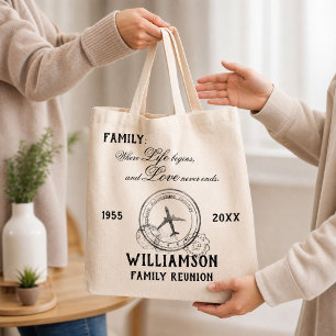 Family Reunion Keepsake Quote Tote Bag