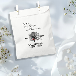 Family Reunion Keepsake Tree Life Quote Favor Bag
