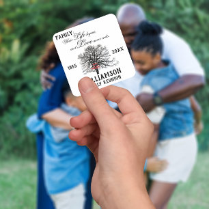 Family Reunion Keepsake Tree Life Quote Square Sticker