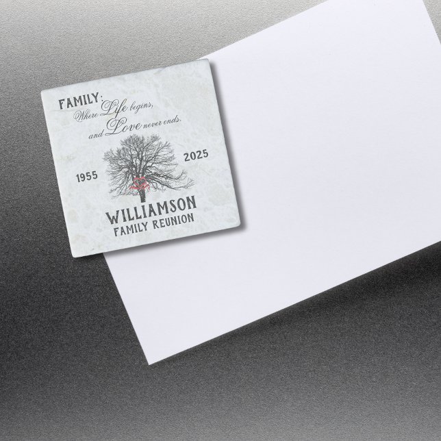 Family Reunion Keepsake Tree Life Quote Stone Magnet (Creator Uploaded)